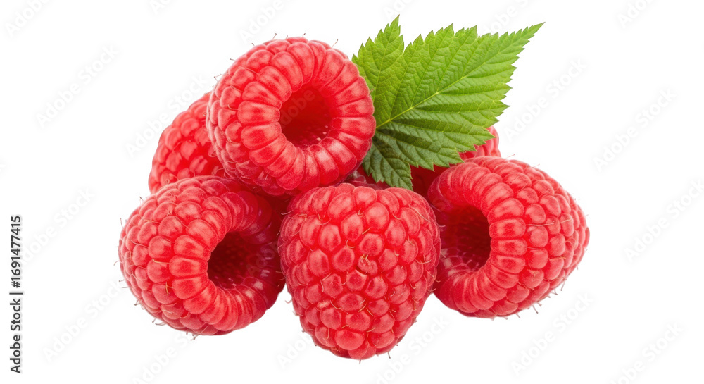 Poster experience the burst of freshness with ripe raspberries a delightful and nutritious fruit perfect fo