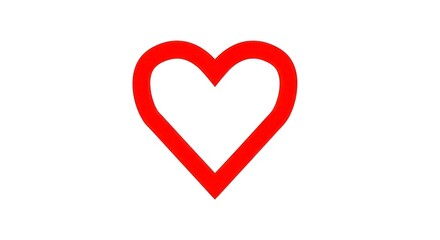 Red heart symbol isolated