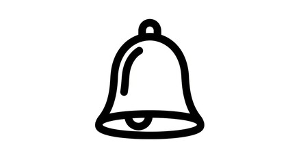 Simple black bell icon