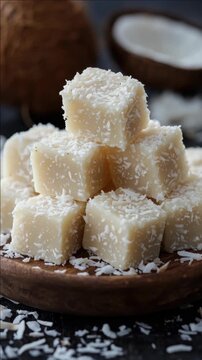 Homemade candy with a natural sweetener, coconut sugar.