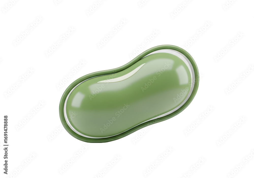 Fototapete artistic rendering of a single green bean a vibrant and healthy vegetable presented in a clean and m