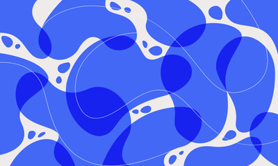 Blue blob-like shapes