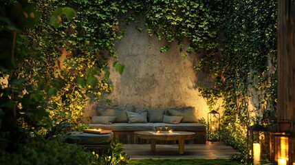 Obraz premium Outdoor interior garden lounge