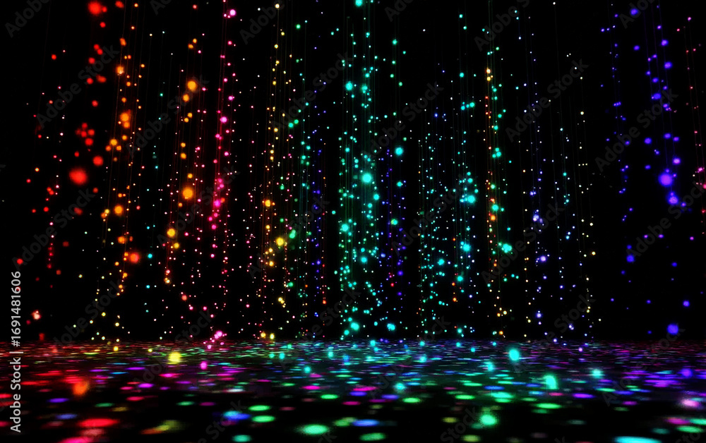 Aufkleber colorful sparkling lights creating a vibrant and dynamic visual effect