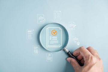 Document checklist, task management, verification, approval, compliance, paperwork, form review, digital document, audit, report, inspection, productivity, workflow, business process.