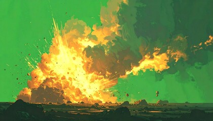 Explosive eruption on a green planet
