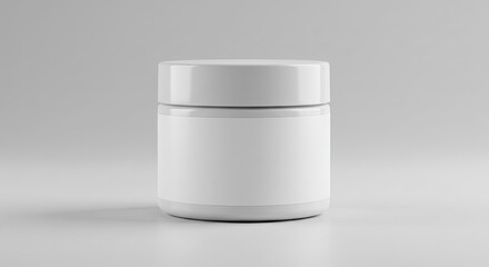 Clean White Jar Mockup for Product Presentation