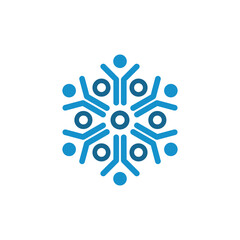 Human logo gather. Logo concept of community, reunion, group, social, committee member, community care vector, people group, social relationship