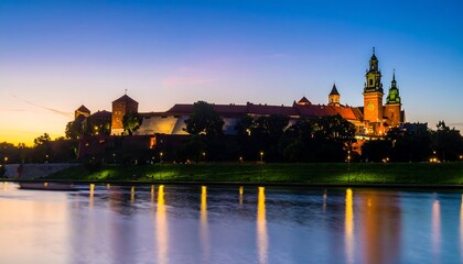 Naklejka premium Majestic castle at twilight