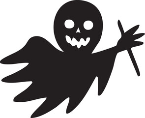 Halloween Vector Silhouette Bundle – Spooky Icons, Elements, and Text Designs