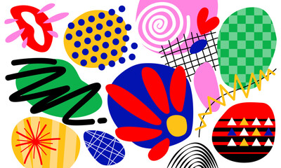 Playful Abstract Shapes in Bold Colors