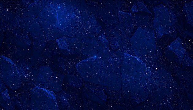 Dark blue rock texture with starry night sky