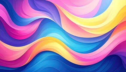 Abstract vibrant wavy design