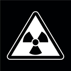 Fototapeta premium Radiation hazard symbol warning sign vector image for safety and precaution in nuclear environment area 100