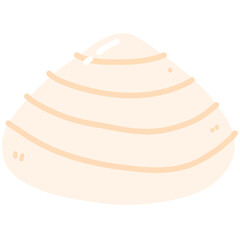 Minimalist Cute Shell Soft Beige Creamy and Peach Coastal Elements for Summer Design