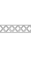 Geometric Diamond Pattern Border Design.