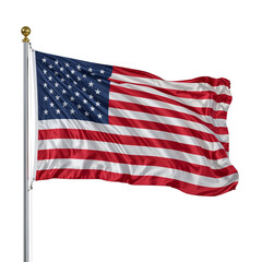 Fototapeta premium American flag waving in a dark sky showcasing patriotism and national pride symbols
