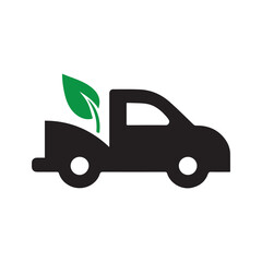 Eco car lightning bolt logo representing clean electric future technology