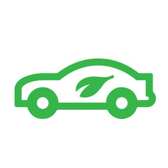 Eco car logo symbolizing motion energy and sustainable green environment future