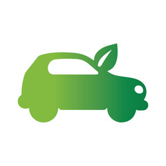 Futuristic eco-friendly automotive symbol representing balance of nature and technology