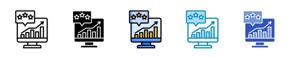 Performance Review  Icon Set Multiple Style Collection