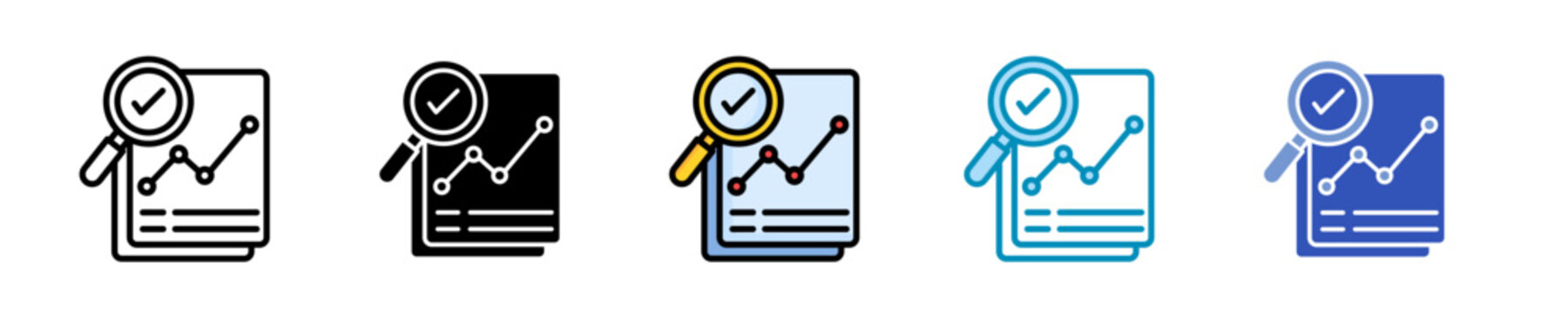 Audit Trail  Icon Set Multiple Style Collection