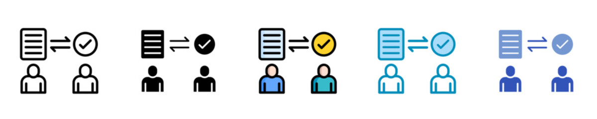 Responsibility Alignmen  Icon Set Multiple Style Collection