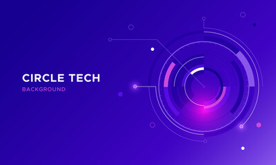 HUD round elements for technology design. Futuristic circle abstract background.