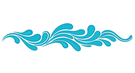 Abstract Blue Water Wave Design Element.