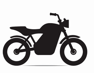 Fototapeta premium Electric motorcycle silhouette simple style transportation vehicle concept high quality professional