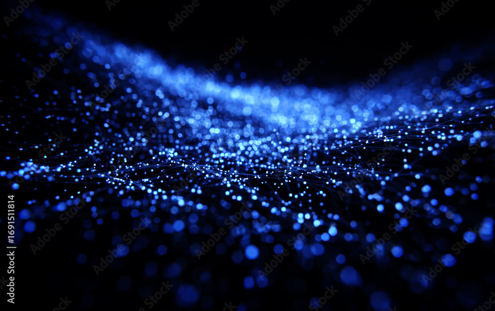Aufkleber blue glittering particles creating a mesmerizing visual effect