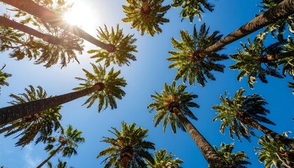 Palm trees reaching for a bright sky (1)