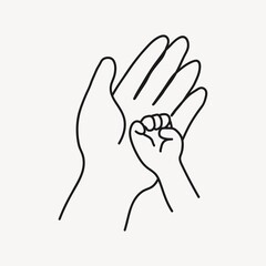 Obraz premium Baby's hand clipart, family drawing design