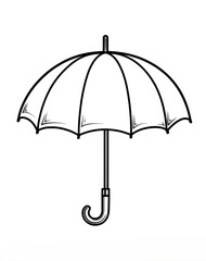 Umbrella coloring page