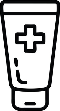 cream tube with medical cross clip art preview