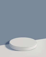 modern podium mockup minimal product display stage showcase background clean white blue design geometry 3d branding template cosmetic advertising fashion composition creative studio