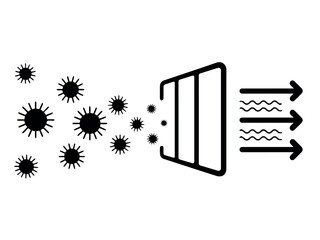 Air purifier filter hepa filtration system for dust pollen smoke and virus removal clean air flow protection