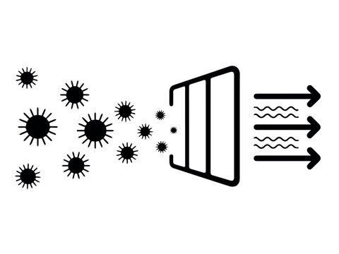 Air purifier filter hepa filtration system for dust pollen smoke and virus removal clean air flow protection