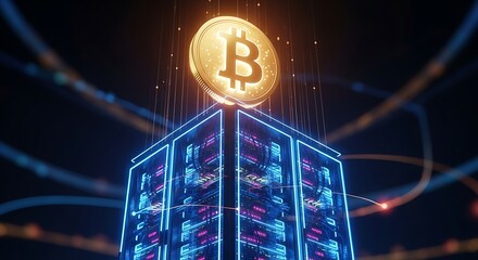 Bitcoin Cryptocurrency Server Farm.