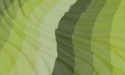 Wavy green stripped cloth background