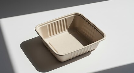 Eco-friendly disposable food container with ribbed texture
