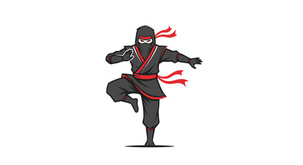 Obraz premium Stealthy Ninja Warrior Master of Shadows