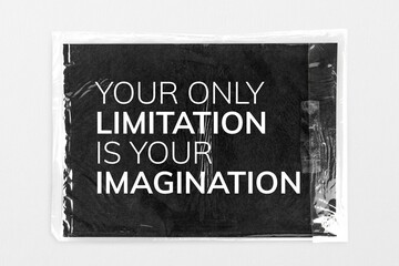 Motivational paper in plastic sleeve