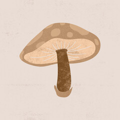Vintage mushroom clipart, cottage core earth tone