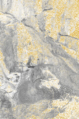 Gray marble texture background, gold glitter design