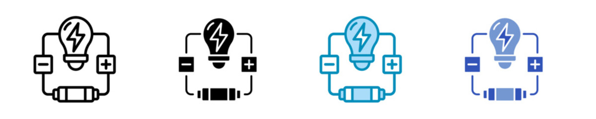 Electrical  Icon Set Multiple Style Collection