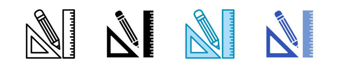 Ruler  Icon Set Multiple Style Collection