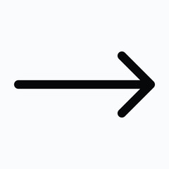Right Arrow Direction Isolated Vector Lineal Style Icon
