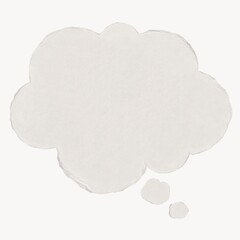 Thought bubble frame, paper craft in off-white design