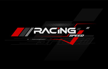 Obraz premium racing speed trendy fashionable vector t-shirt and apparel design, typography, print, poster